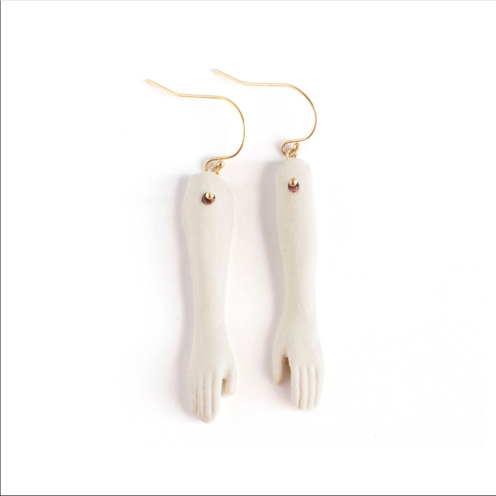 Miss Millie porcelain hand earrings